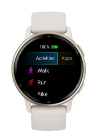 Garmin Vivoactive 5 Smartwatch Ivory / Cream Gold, 42mm, 010-02862-11