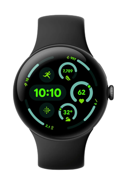 Google Pixel Watch 3 LTE Matte Black / Obsidian, GA05744-DE, 41mm