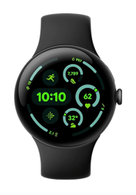 Google Pixel Watch 3 LTE Matte Black / Obsidian, GA05773-DE, 45mm