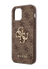 GUESS Hard Cover 4G Big Metal Logo Brown, fr Apple iPhone 12 / 12 Pro, GUHCP12M4GMGBR