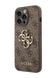 GUESS Hard Cover 4G Metal Logo Brown, fr iPhone 14 Pro, GUHCP14L4GMGBR