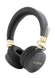 GUESS Wireless Bluetooth Headset 4G Metal Logo PU Leather Black, GUBH704GEMK