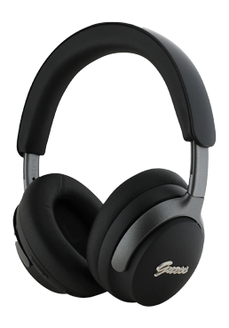 GUESS Wireless Bluetooth Headset Script Logo ANC/ENC Black, GUBHC22PSFCSMK, Universal