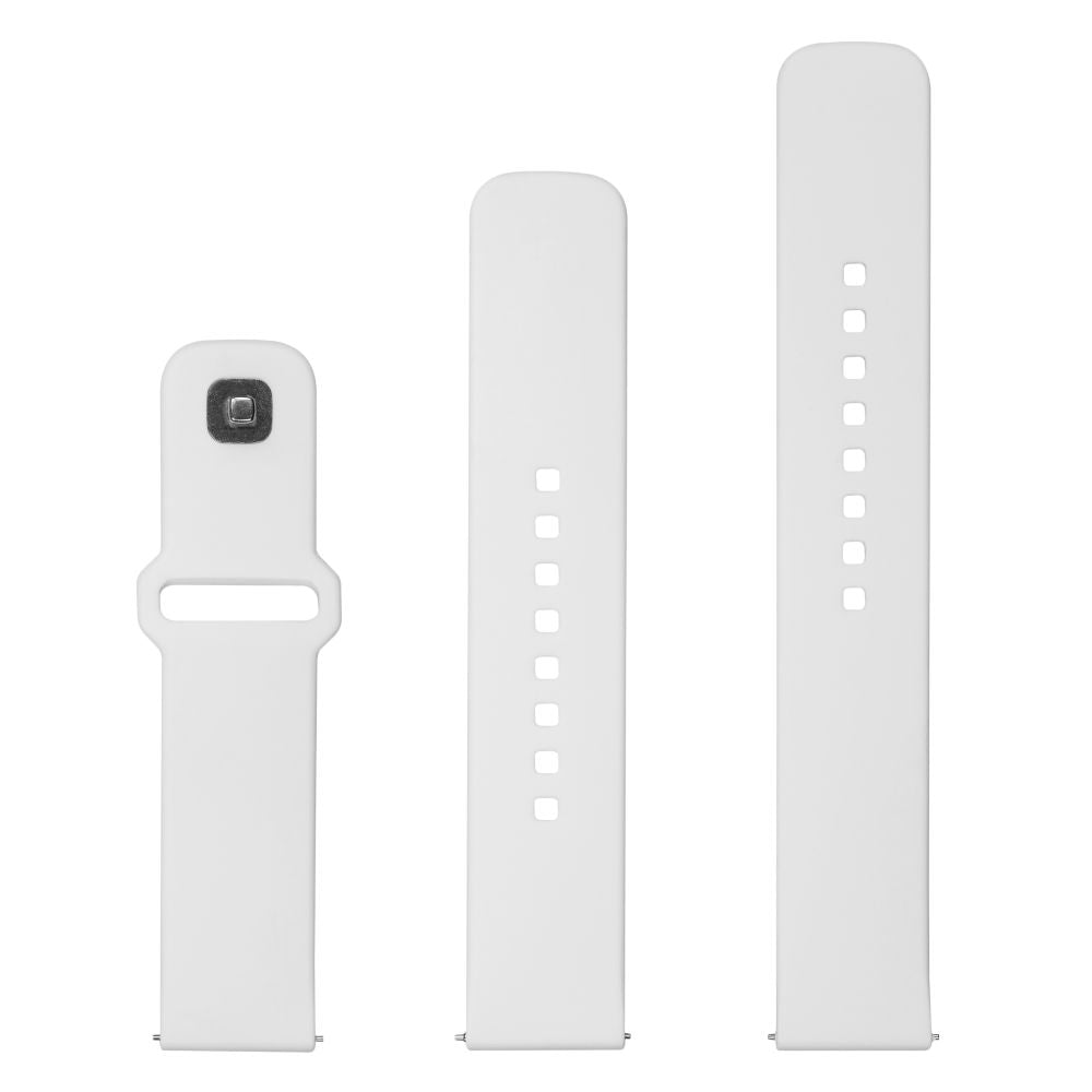 FIXED Silicone Sporty Strap Set with Quick Release 22mm for smartwatch, white