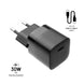 FIXED Mini Travel Charger 30W + USB-C/USB-C Cable, black