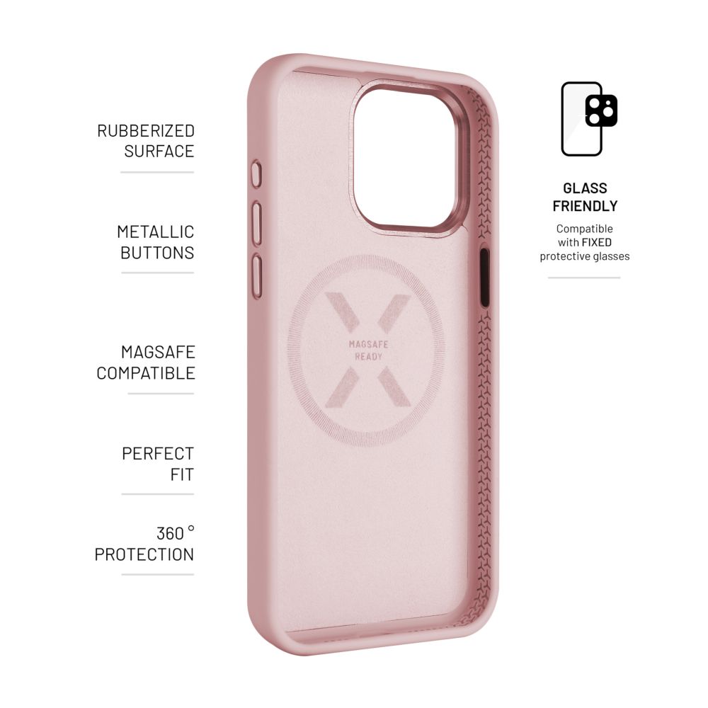 FIXED MagFlow for Apple iPhone 15 Pro, pink