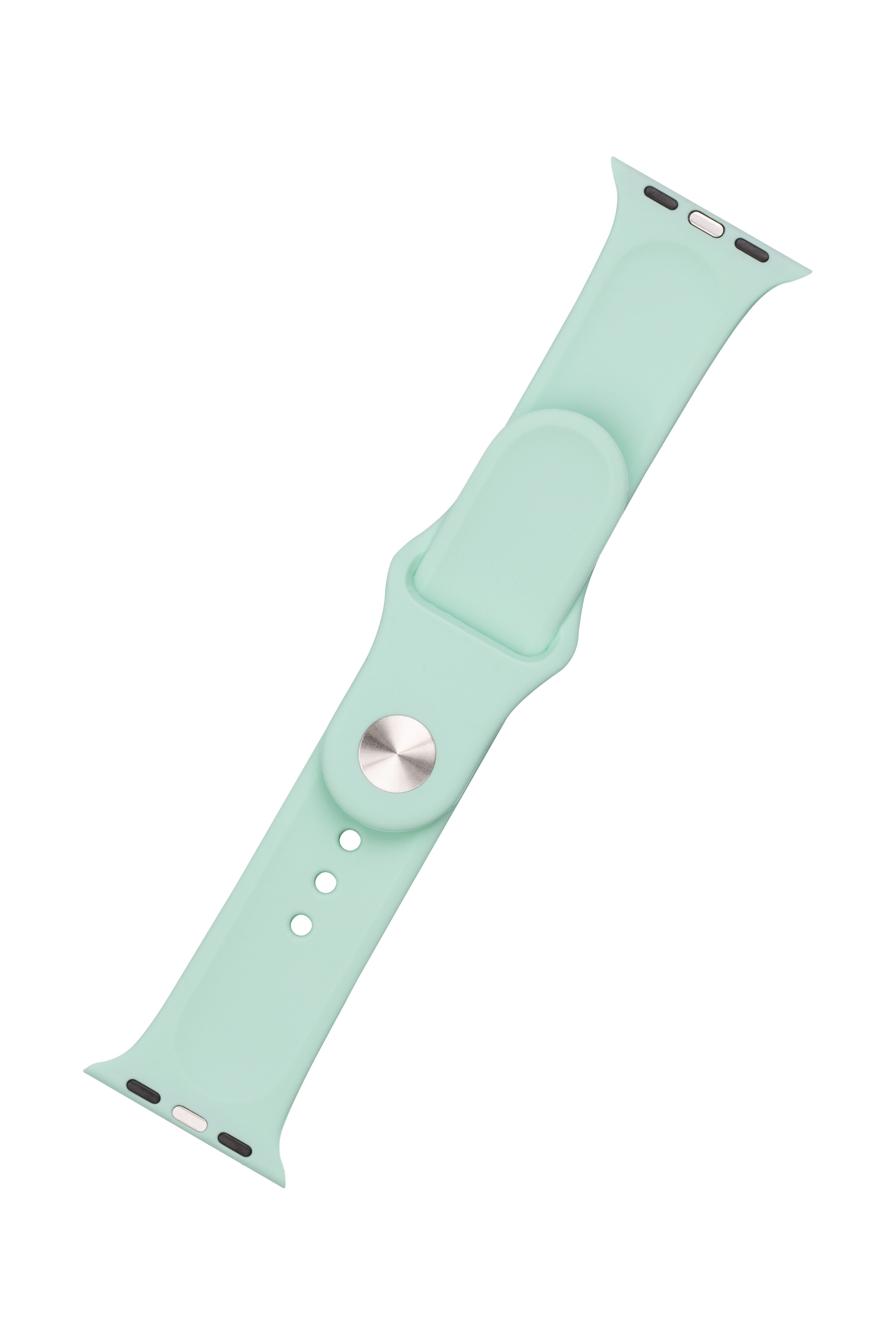 FIXED Silicone Strap Set for Apple Watch 42/44/45 mm, light green