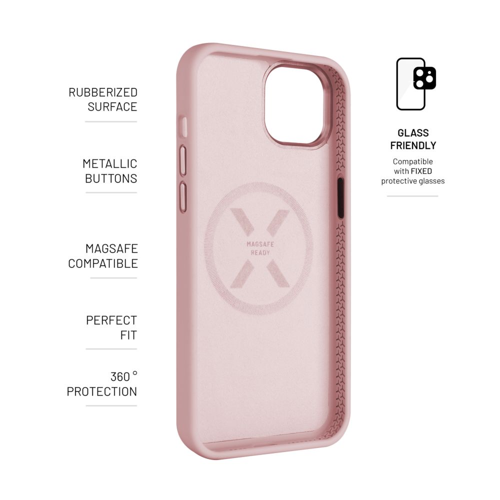 FIXED MagFlow for Apple iPhone 15 Plus, pink