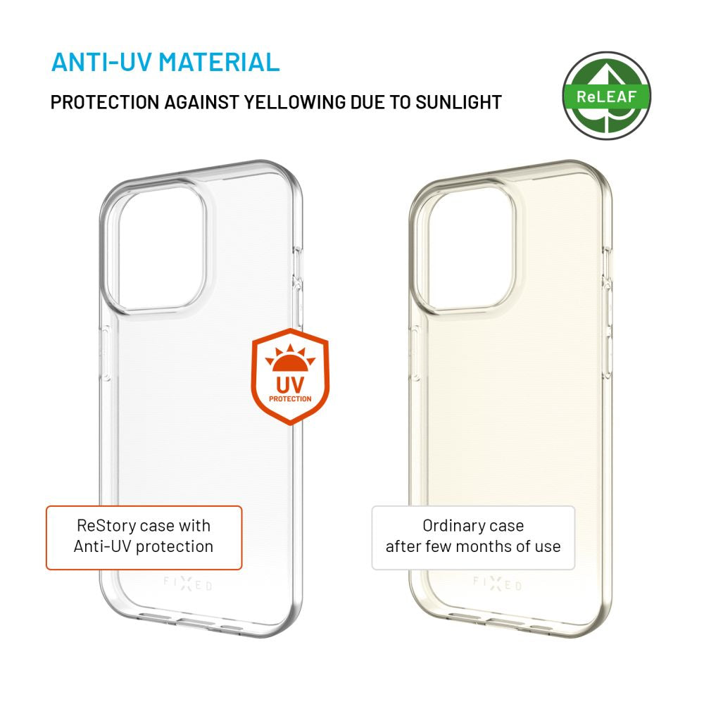 FIXED ReStory AntiUV TPU Back Cover for Apple iPhone 12/12 Pro, clear