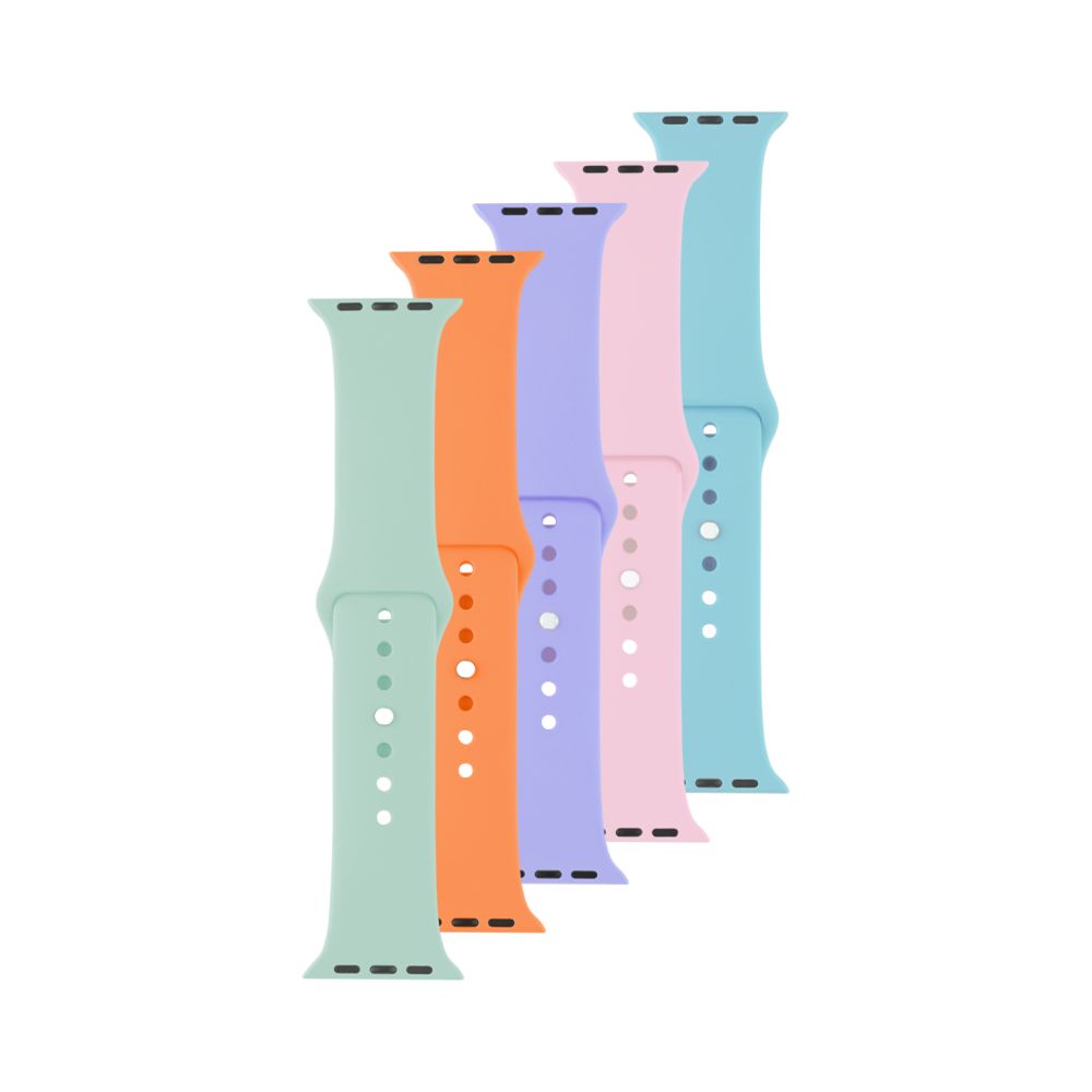 FIXED Silicone Strap Set for Apple Watch 38/40/41 mm, set of 5 pieces of different colors, variation 2