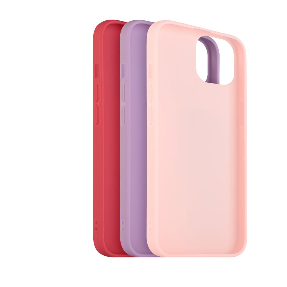 3x set of rubberized FIXED Story covers for Apple iPhone 13, in different colors, variation 1