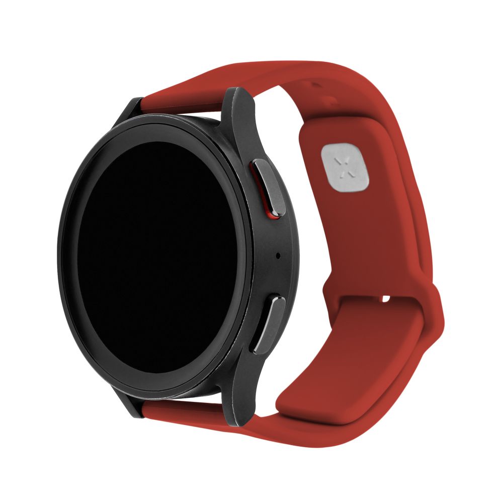 FIXED Silicone Sporty Strap Set with Quick Release 22mm for Smartwatch, Red