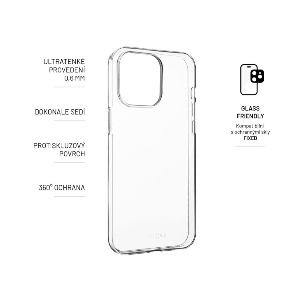 FIXED Story Slim TPU Back Cover for Apple iPhone 15 Pro Max, clear