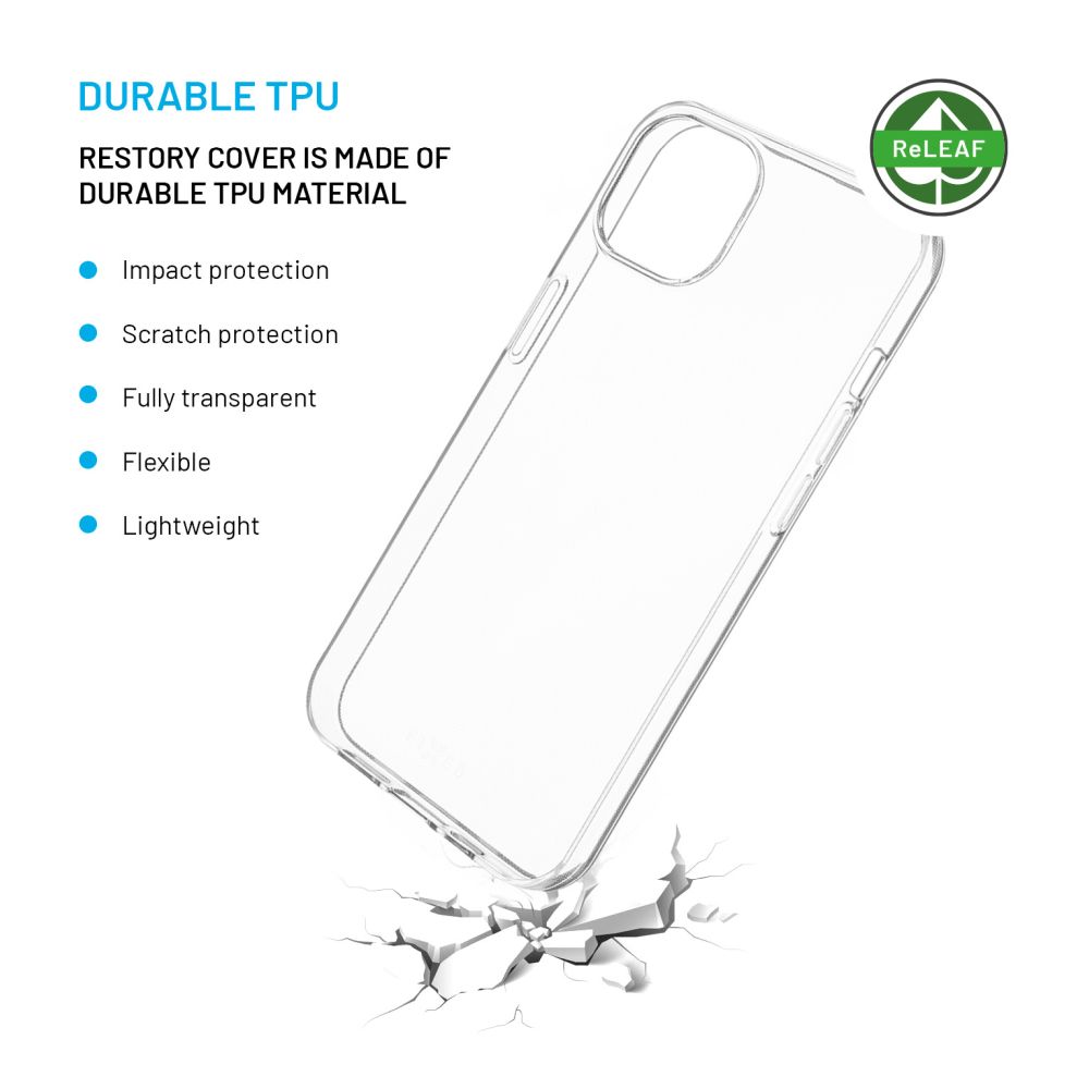 FIXED ReStory AntiUV TPU Back Cover for Apple iPhone 13, clear