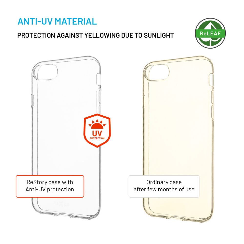 FIXED ReStory AntiUV TPU Back Cover for Apple iPhone 7/8/SE (2020/2022), clear