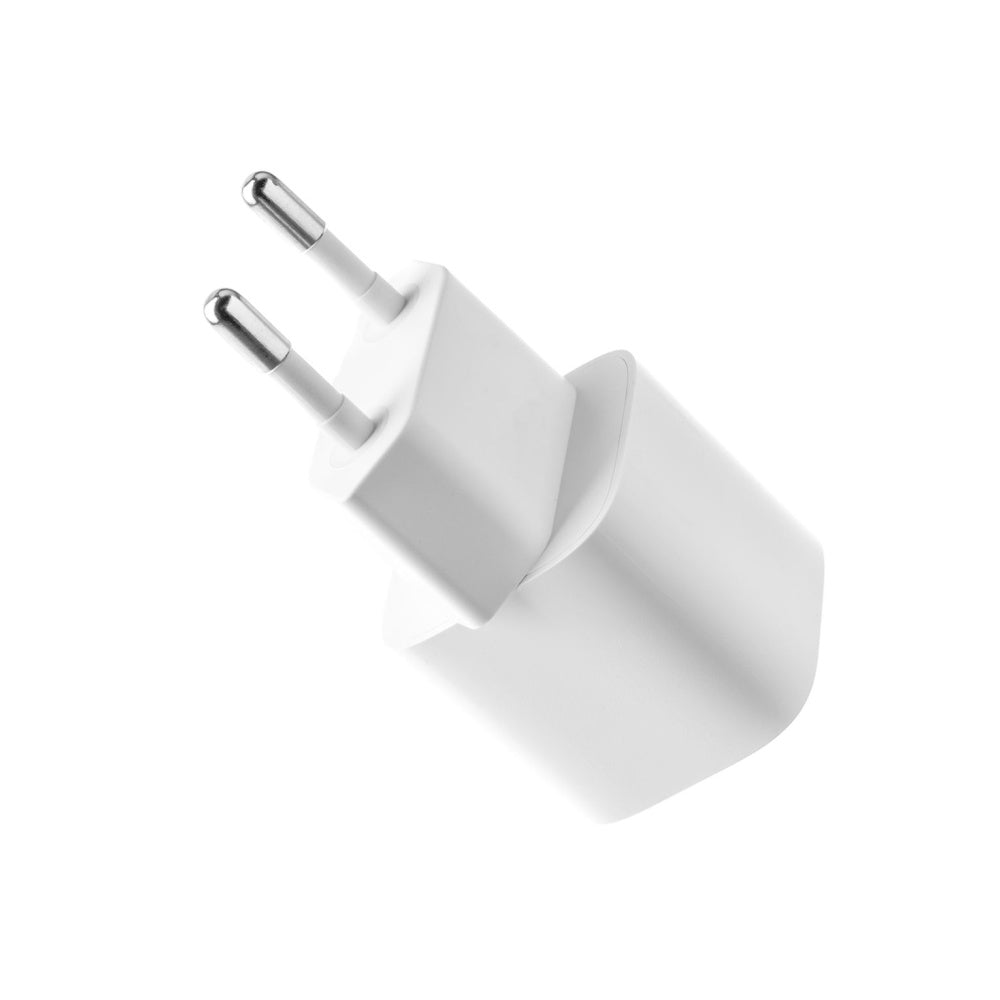 FIXED Mini USB-C Travel Charger 20W+ USB-C/Lightning Cable, white