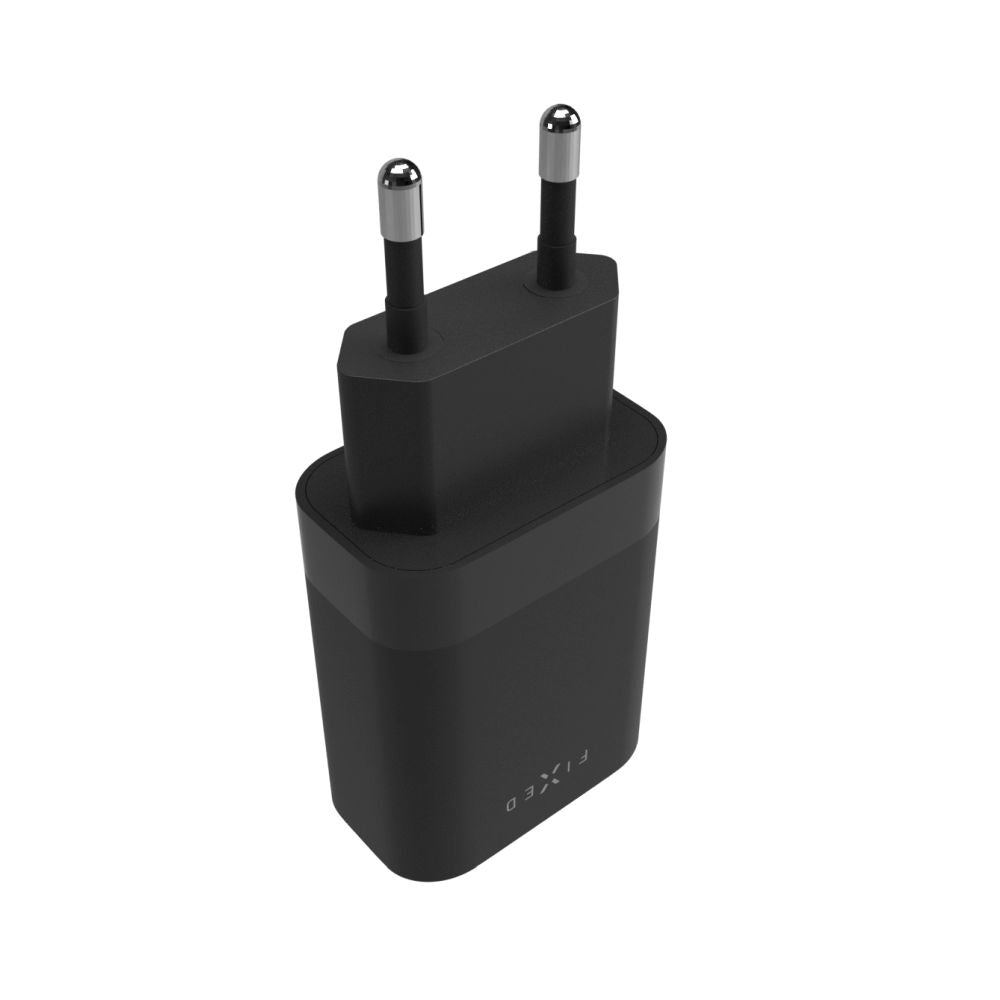 FIXED Dual USB-C Travel Charger 35W, black