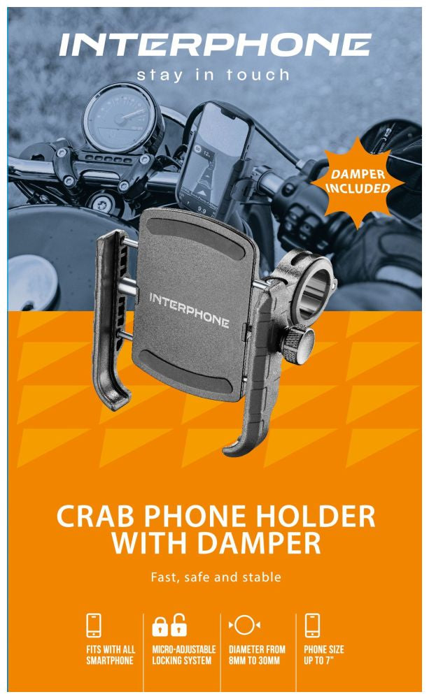 Universal mobile phone holder Interphone Crab with silencer