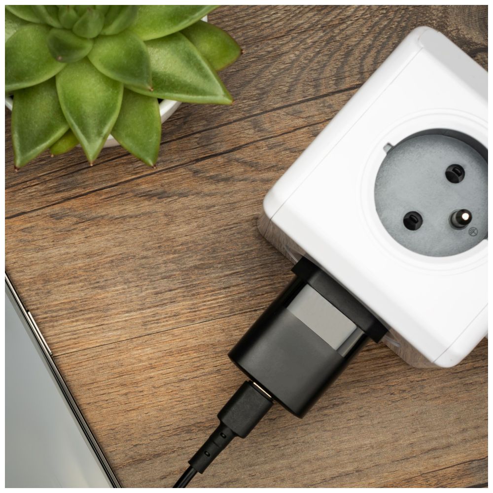 FIXED Mini Travel Charger 30W + USB-C/USB-C Cable, black