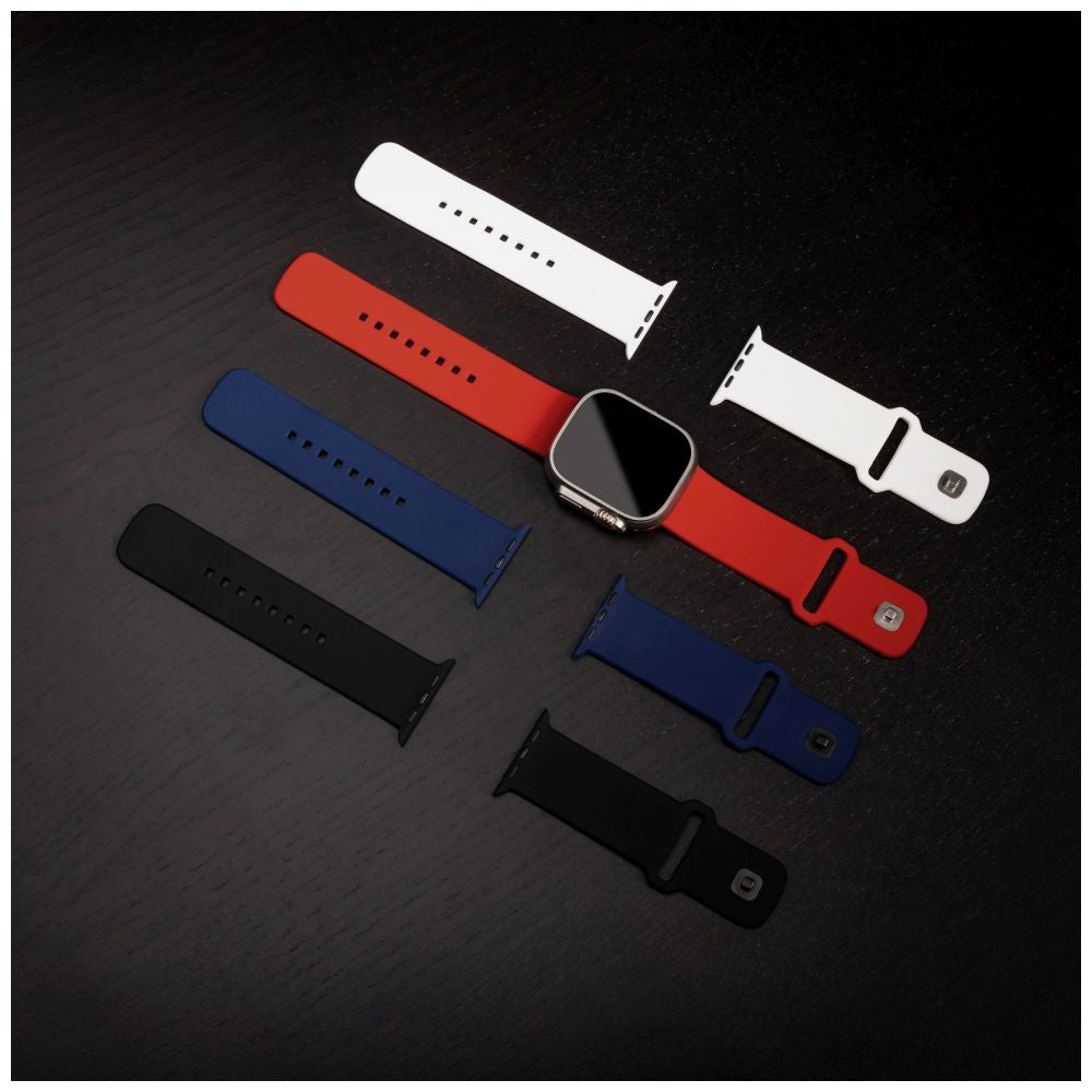 FIXED Silicone Sporty Strap Set for Apple Watch Ultra 49mm, red