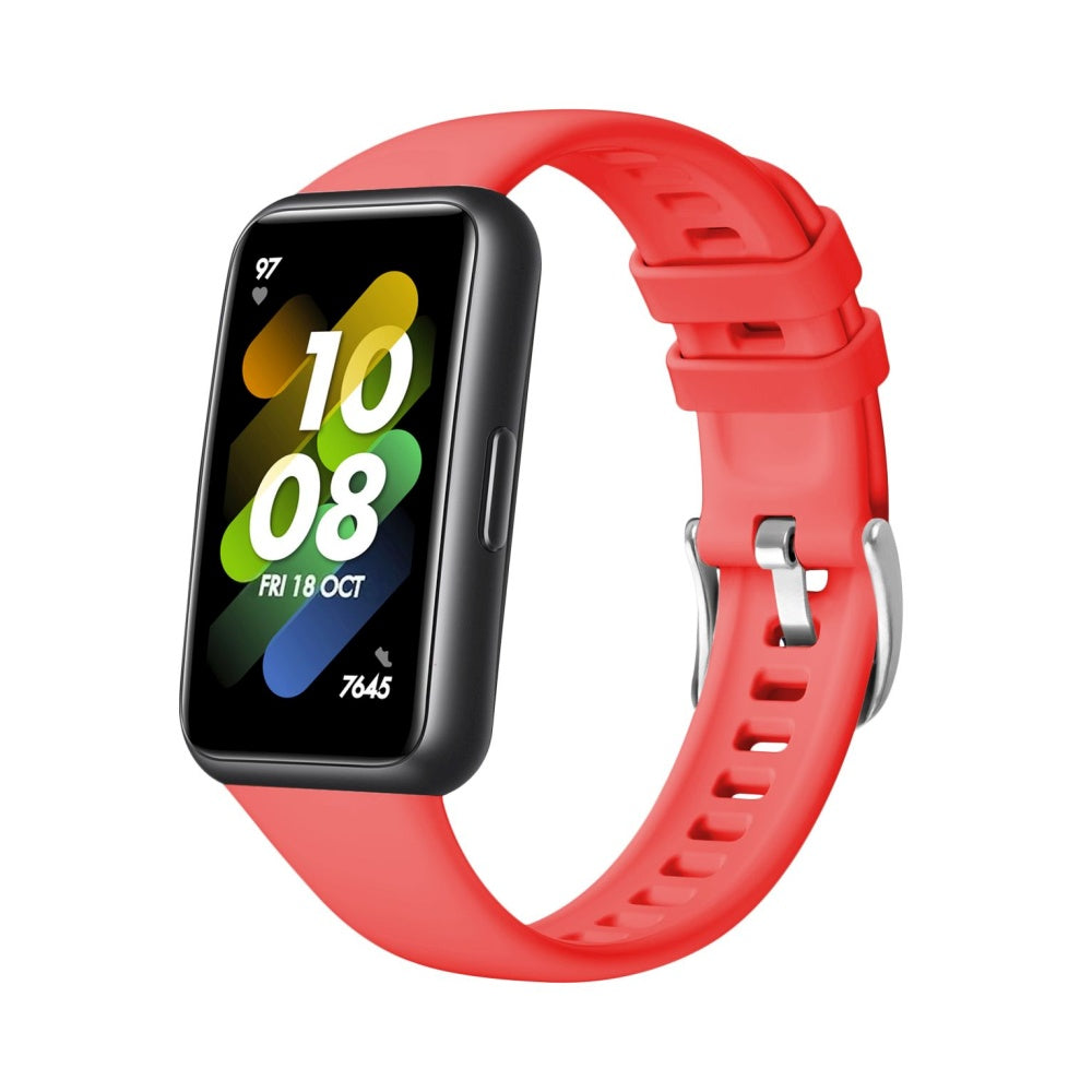 FIXED Silicone Strap for Huawei Band 7, red