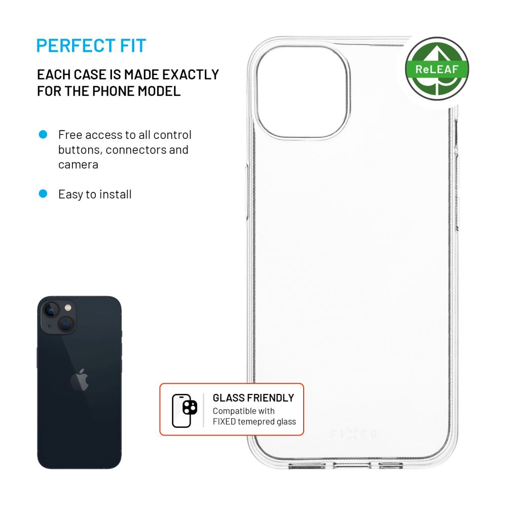 FIXED ReStory AntiUV TPU Back Cover for Apple iPhone 13, clear