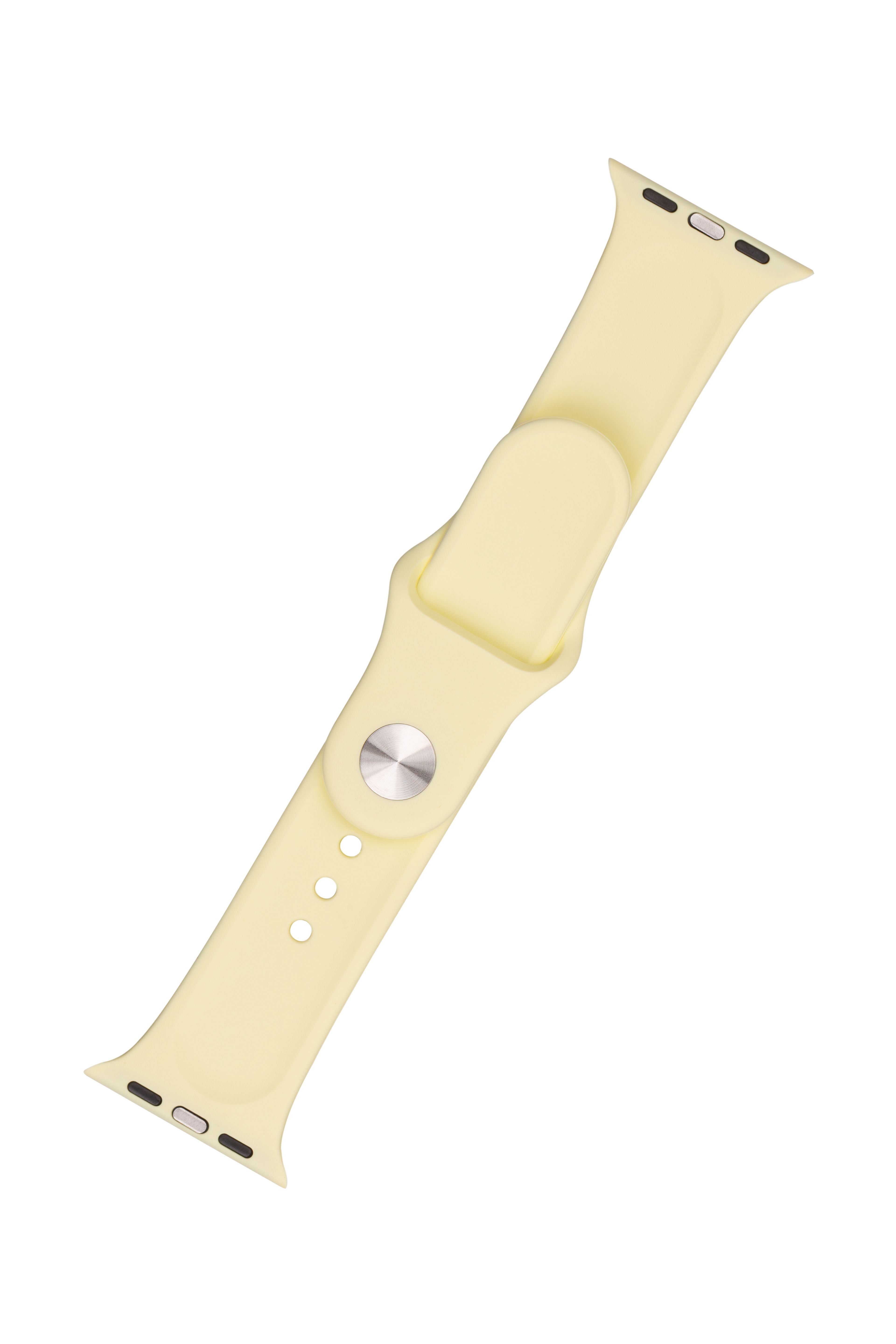 FIXED Silicone Strap Set for Apple Watch 38/40/41 mm, light yellow