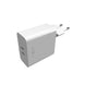 FIXED Dual USB-C Mains Charger, PD support, 65W, white