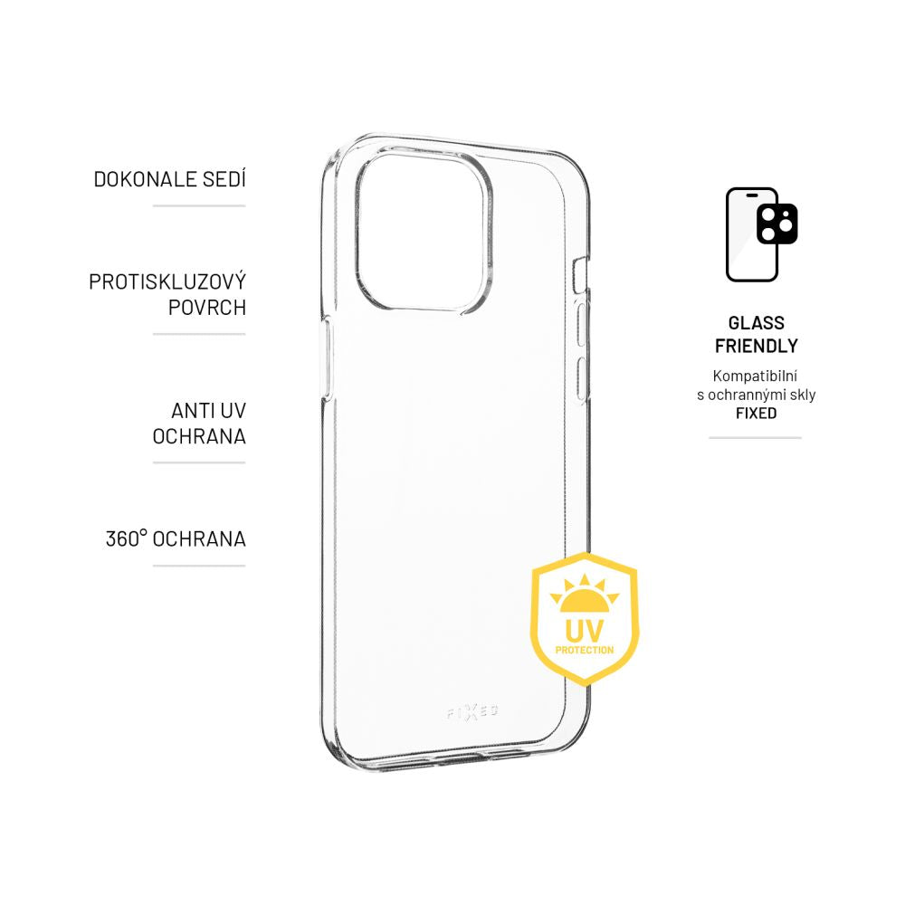 FIXED Story AntiUV TPU Back Cover for Apple iPhone 15 Pro, clear