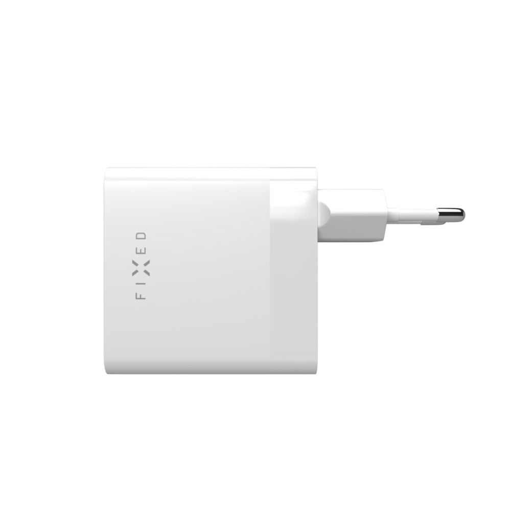 FIXED Dual USB-C Mains Charger, PD support, 65W, white