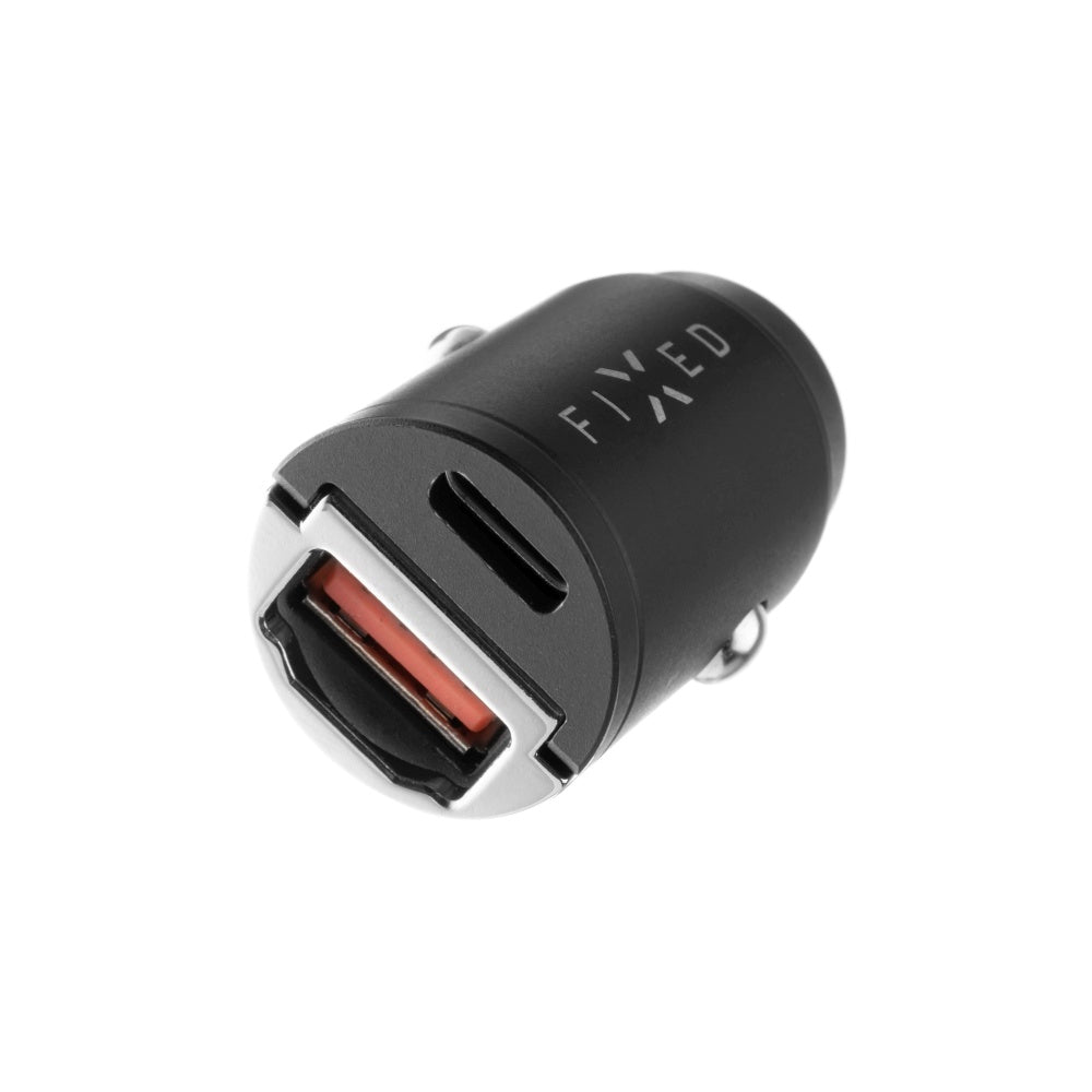 FIXED USB-C/USB Car Charger 30W, black