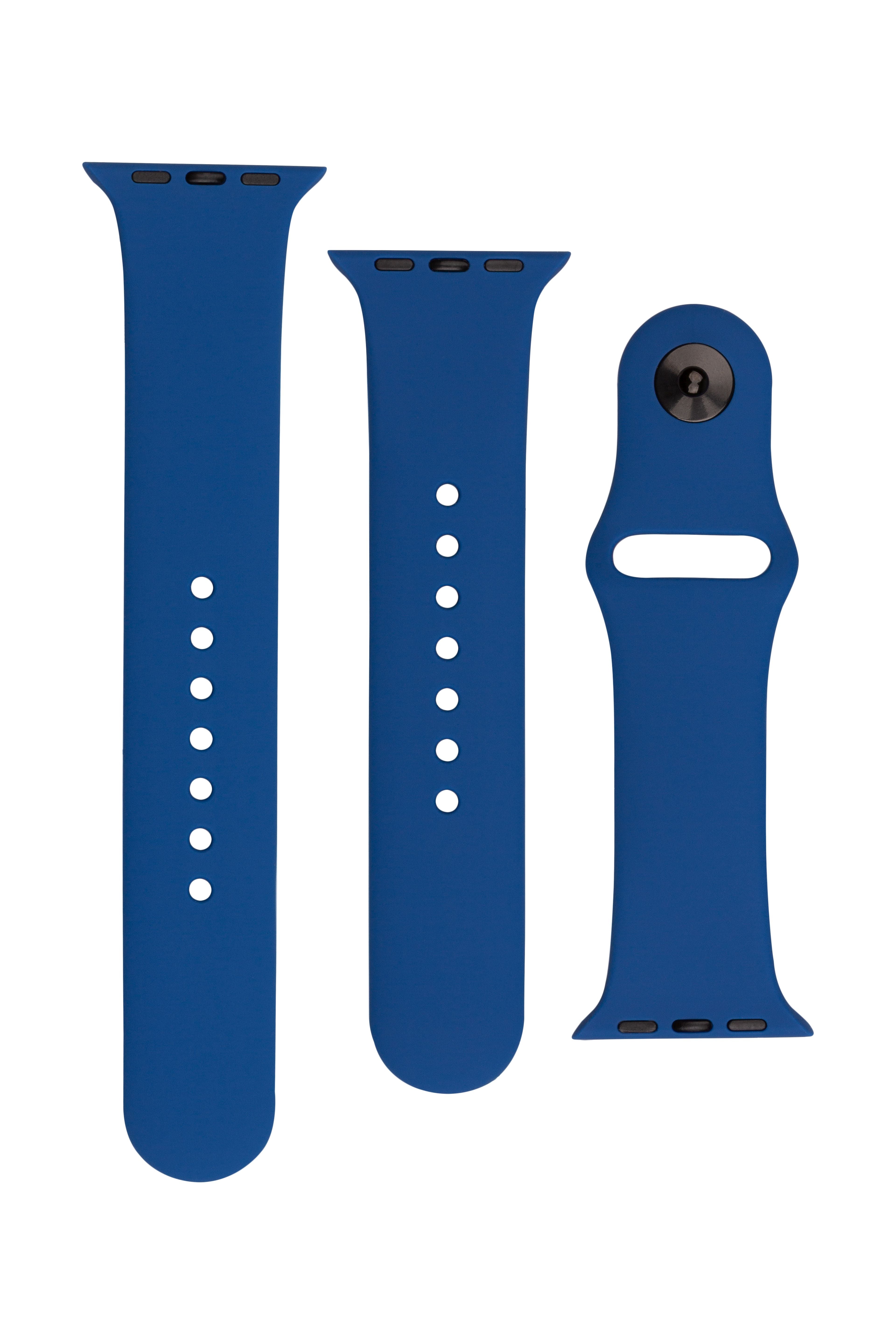 FIXED Silicone Strap Set for Apple Watch 42/44/45 mm, royal blue