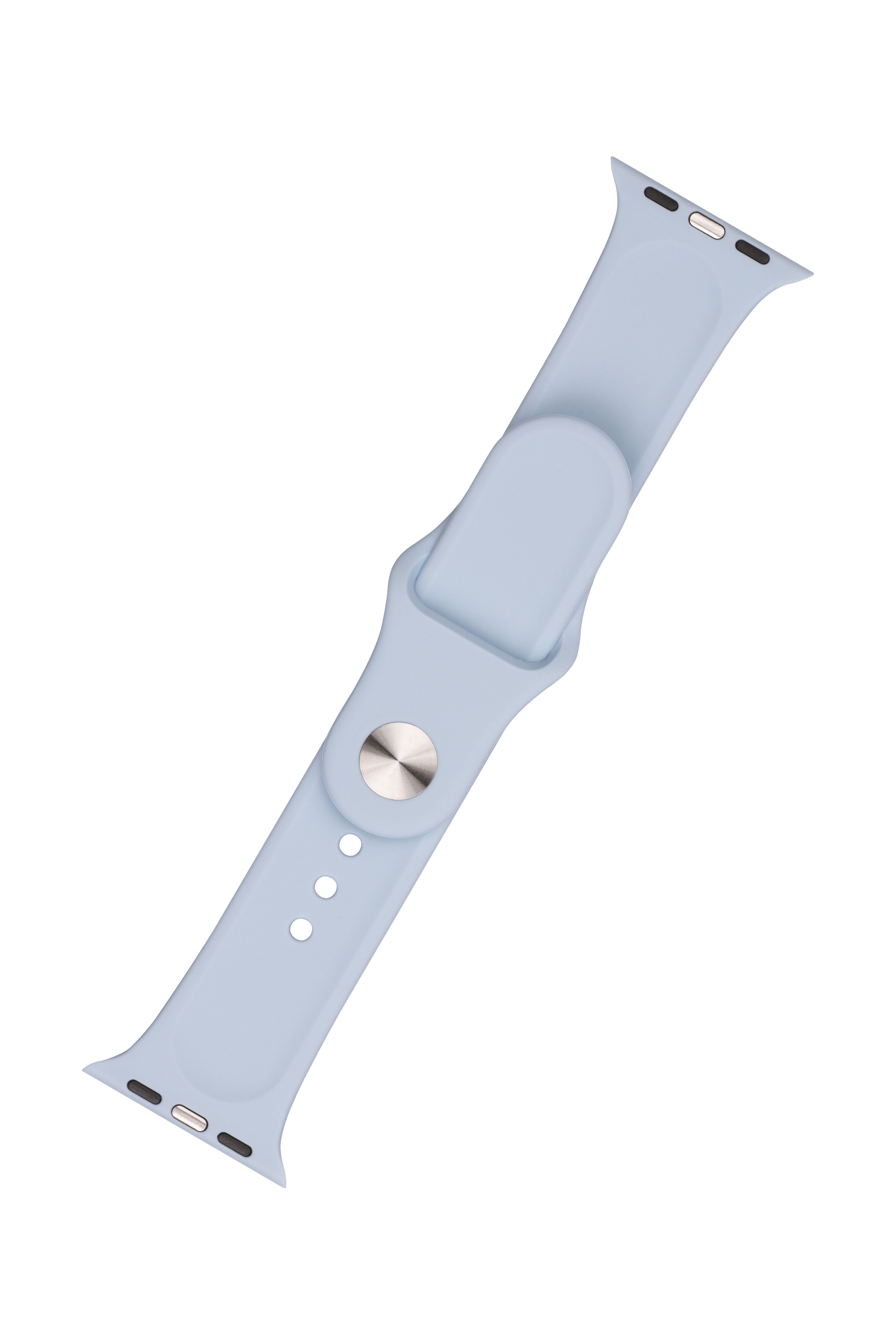 FIXED Silicone Strap Set for Apple Watch 42/44/45 mm, light blue