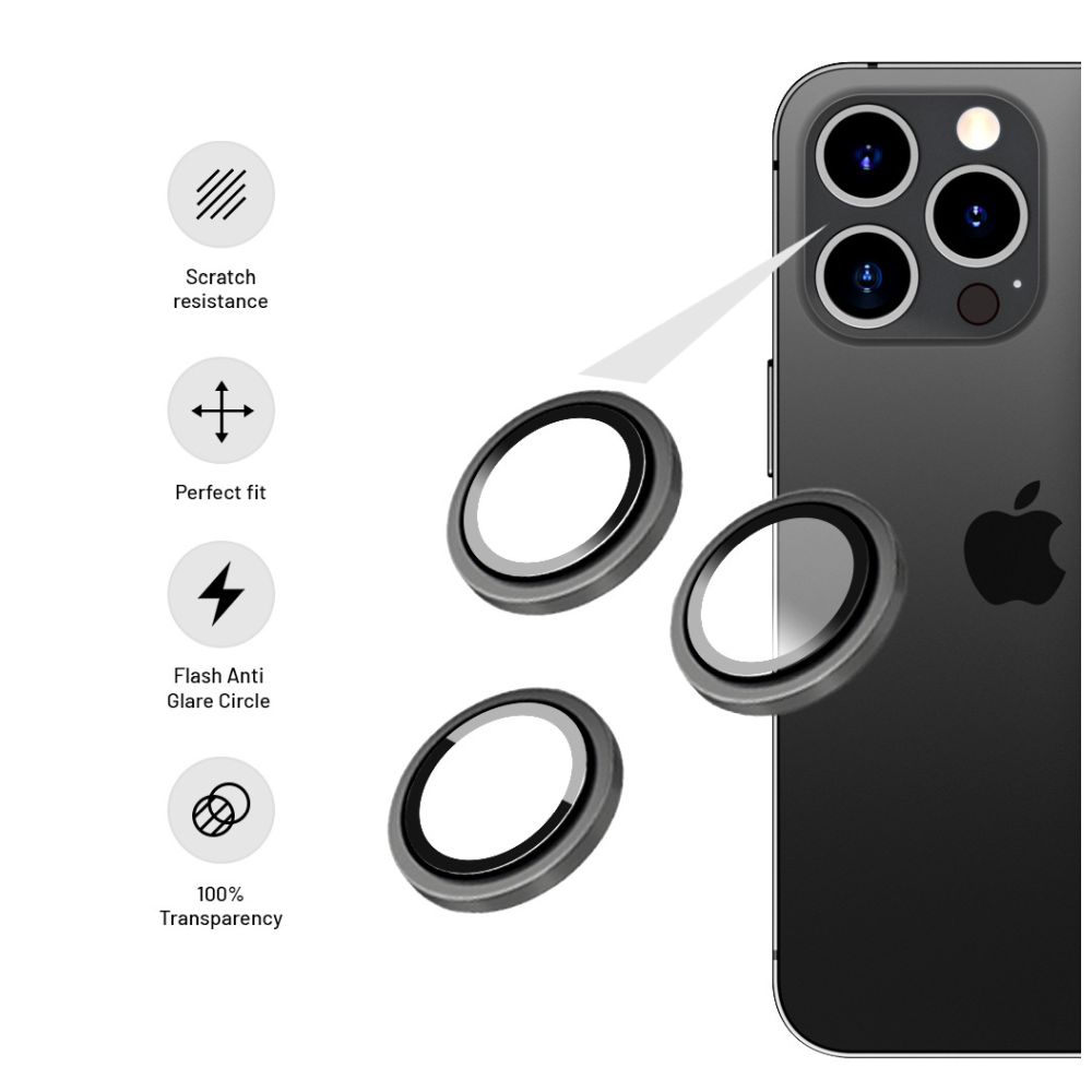 FIXED Camera Glass for Apple iPhone 11/12/12 Mini. silver