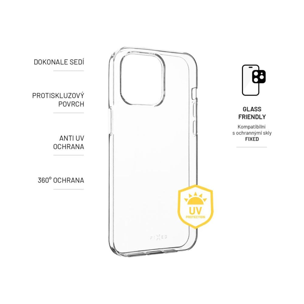 FIXED Story AntiUV TPU Back Cover for Apple iPhone 15 Pro Max, clear