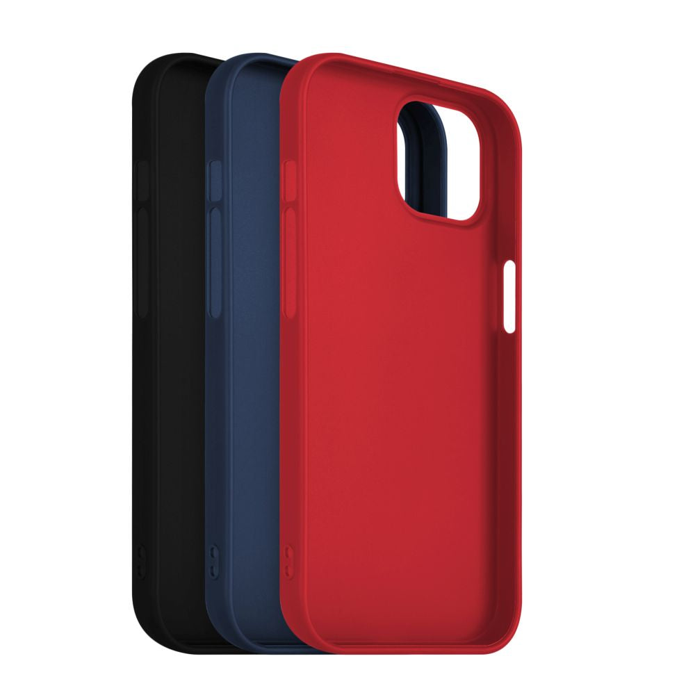 3x set of FIXED Story rubberized covers for Apple iPhone 15, in different colors, variation 2