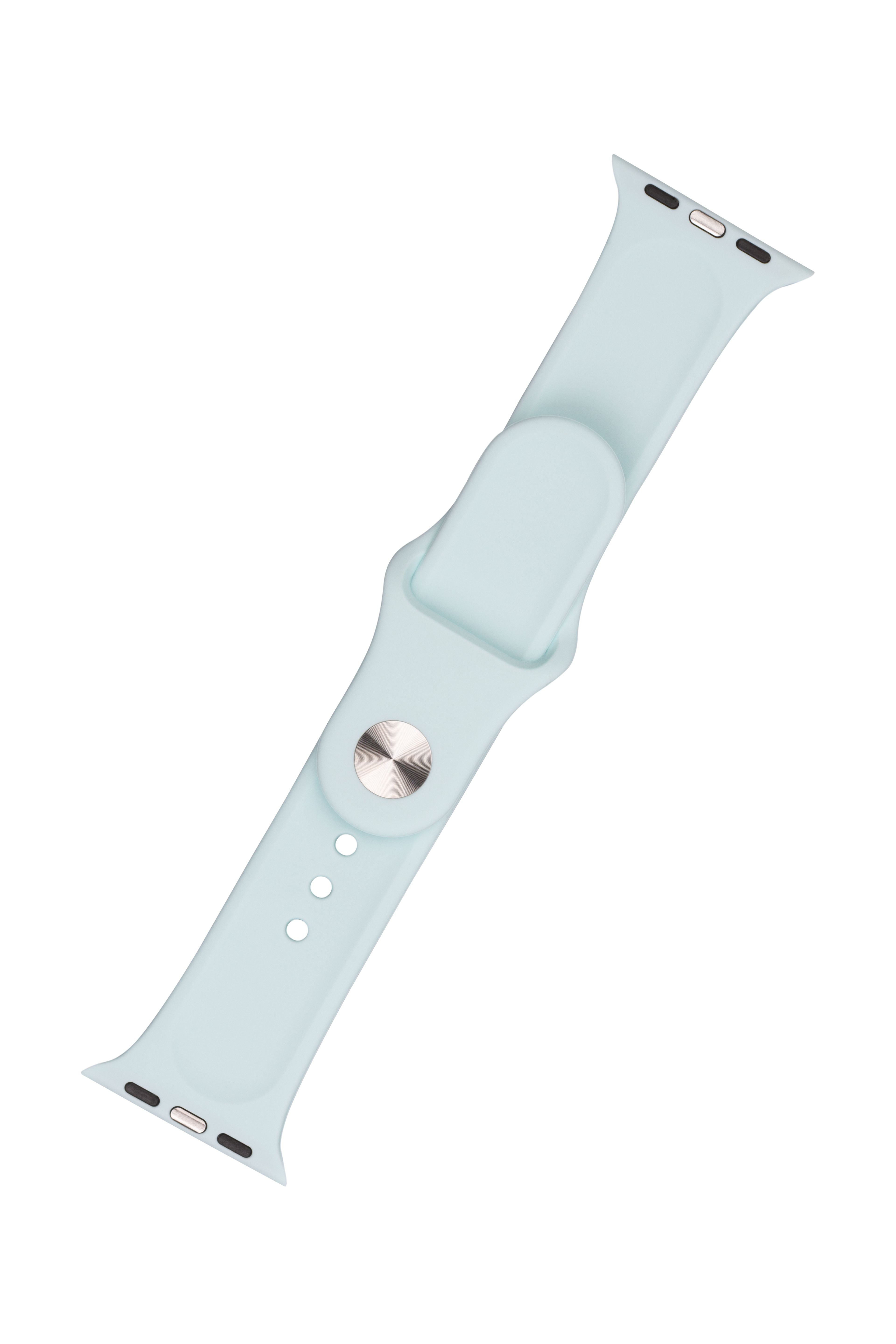 FIXED Silicone Strap Set for Apple Watch 42/44/45 mm, light turquoise