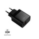 FIXED USB-C/USB Travel Charger 20W, black