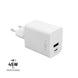 FIXED Mini USB-C/USB Travel Charger 45W, white