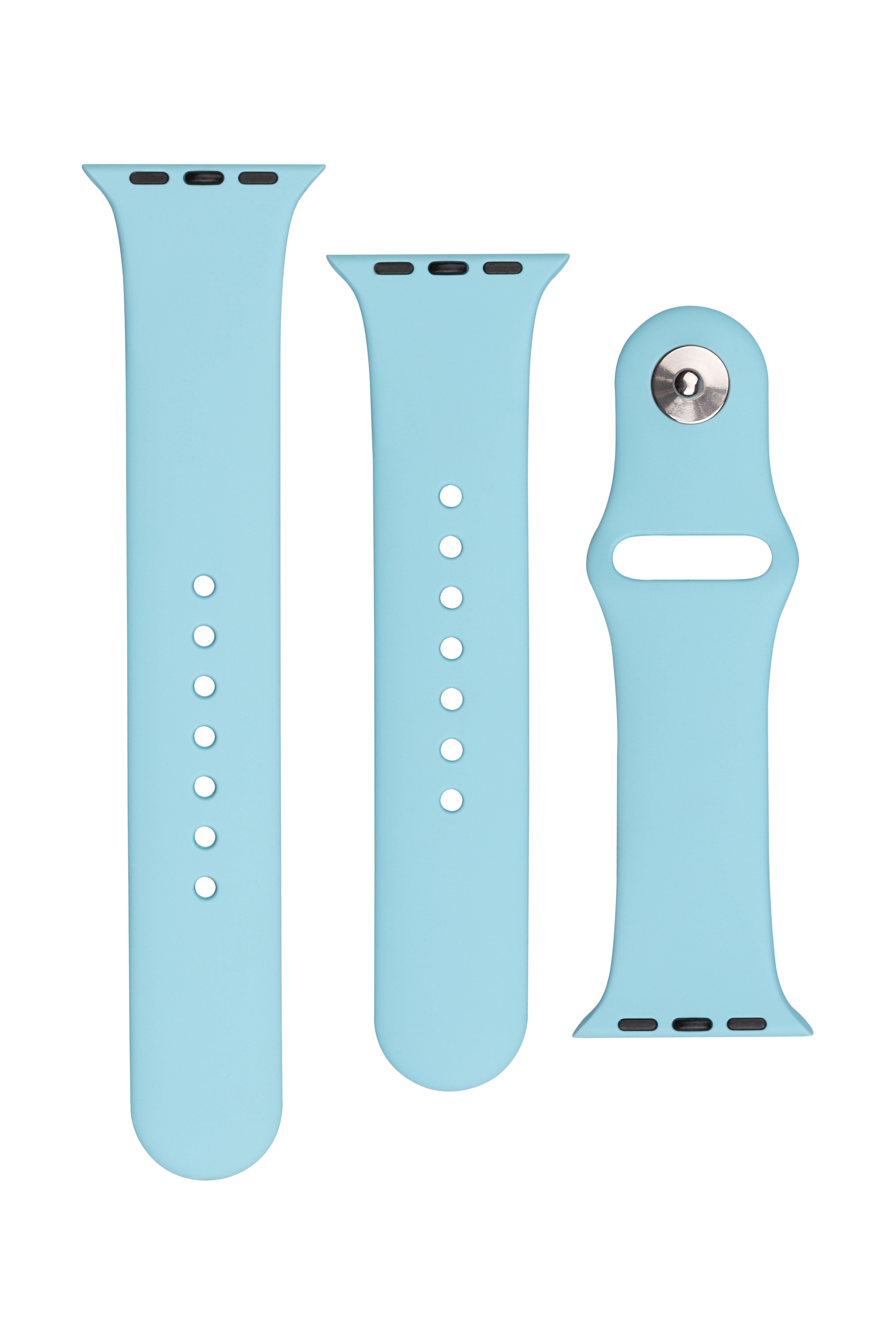 FIXED Silicone Strap Set for Apple Watch 42/44/45 mm, turquoise