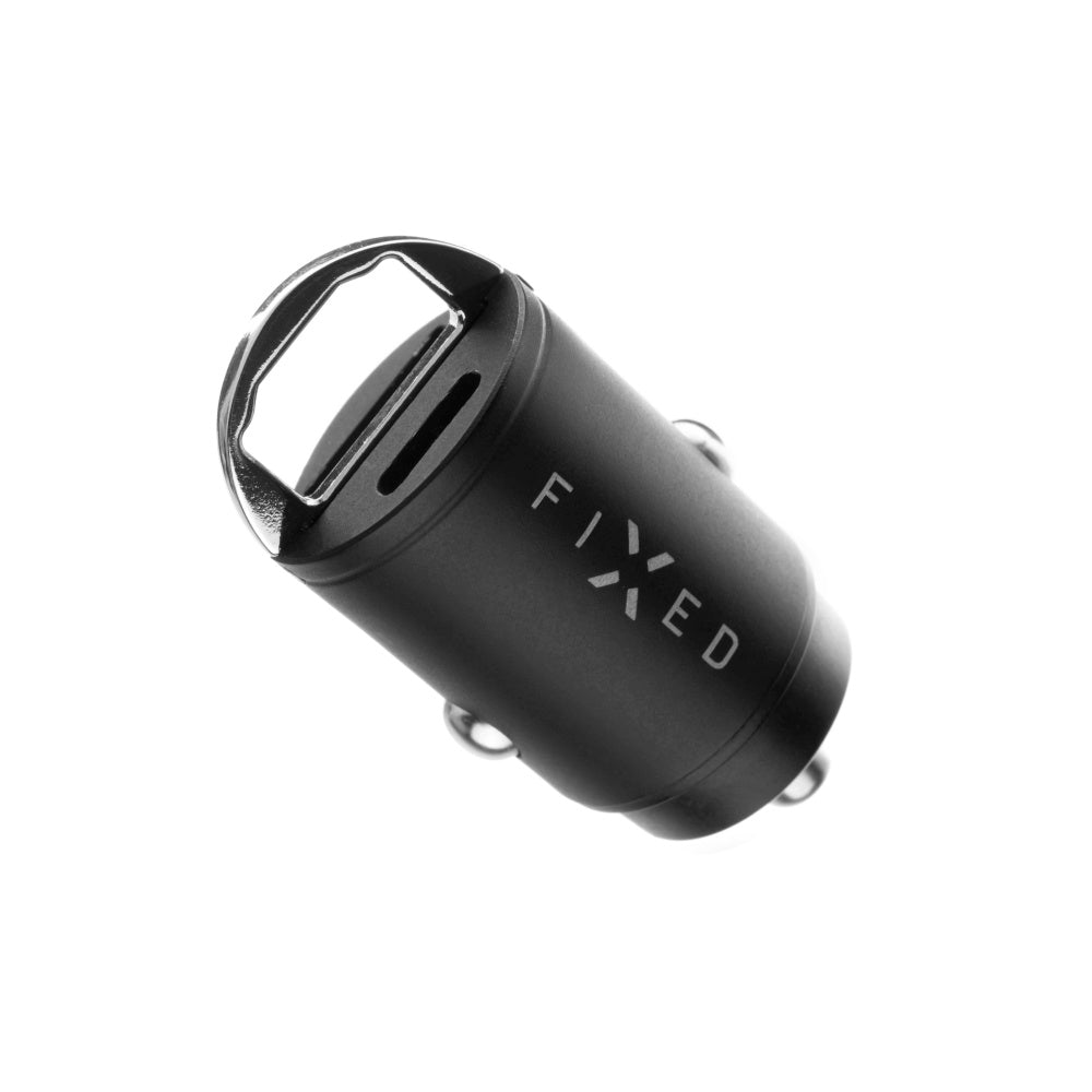 FIXED USB-C/USB Car Charger 30W, black