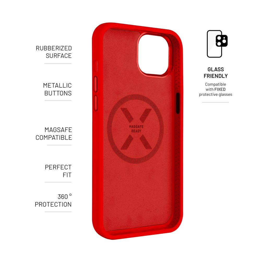 FIXED MagFlow for Apple iPhone 15 Plus, red