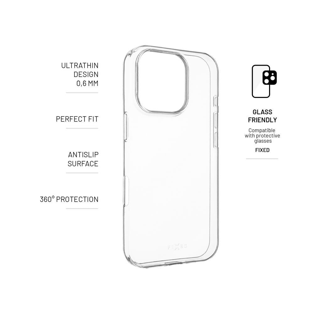 FIXED Story Slim TPU Back Cover for Apple iPhone 16 Pro, clear