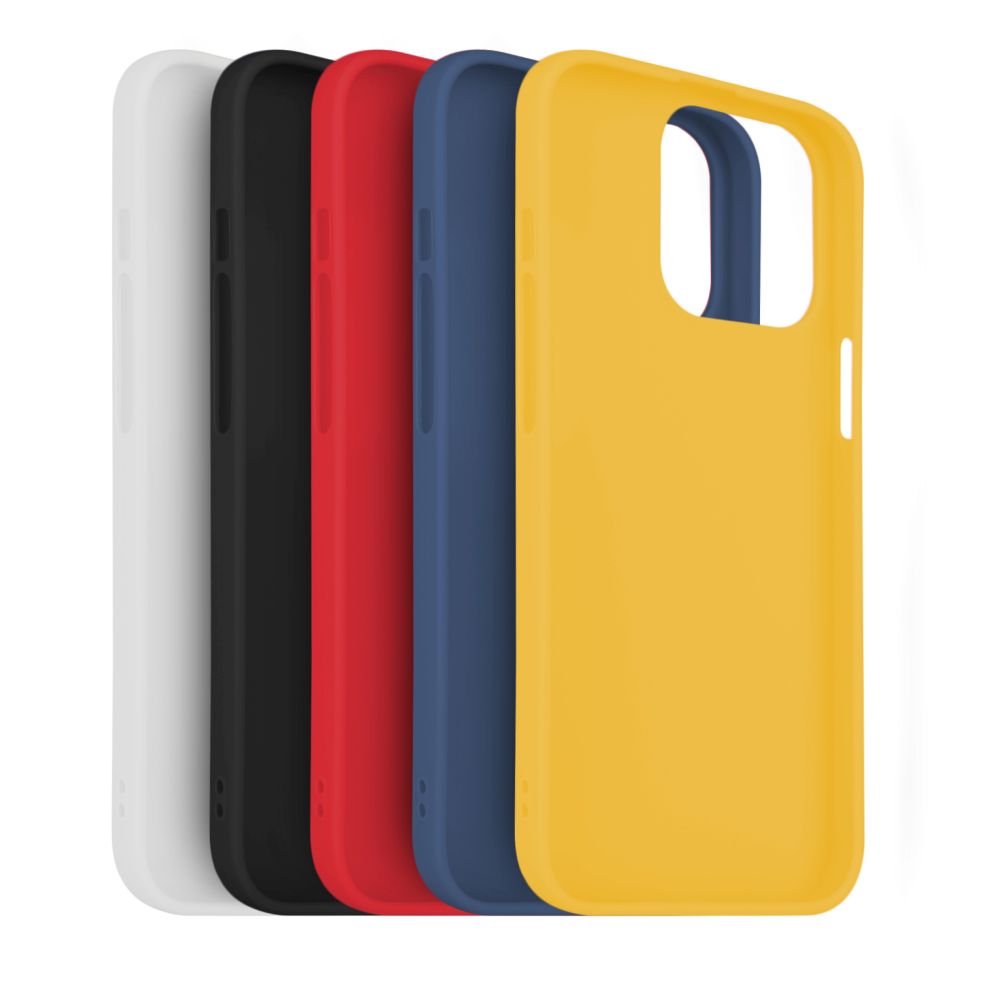 5x set of rubberized FIXED Story covers for Apple iPhone 13 Pro in various colors, variation 1