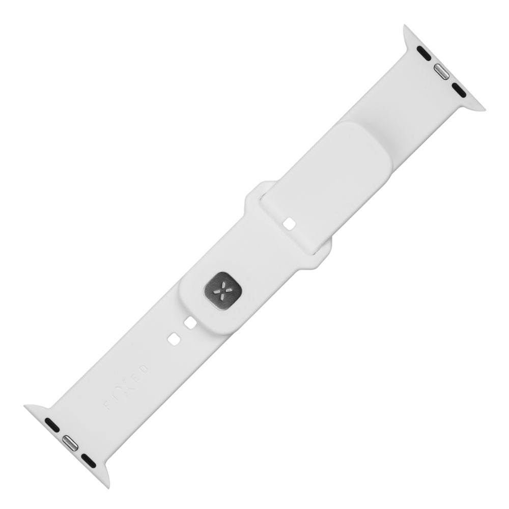 FIXED Silicone Sporty Strap Set for Apple Watch 42/44/45mm, White