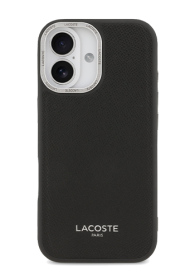Lacoste Hard Cover PU Leather Champs Elysees MagSafe Black, for iPhone 17, LCHMP17SPCESK