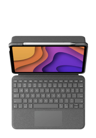 Logitech Folio Touch Case with Keyboard - Quertz Oxford Grey, fr Apple iPad Air 11" ( 4. / 5. Gen. )