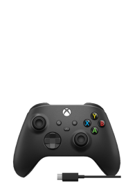 Microsoft Wireless Controller + USB-C Cabel 2,7m Carbon Black, for PC / Xbox One / S / X, EP2-29944