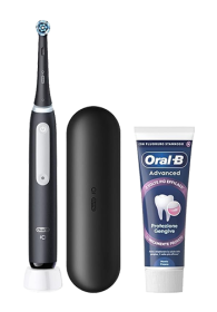Oral-B iO Series 3 Elektrische Zahnbrste incl. Ersatzkopf, Reiseetui und Zahnpasta Black