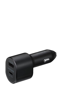Samsung KFZ-Fast Charger with 1 x USB-A & 1 x USB-C including EP-DN975 Black, EP-L5300XB, 15W (USB-A) & 35W (USB-C)